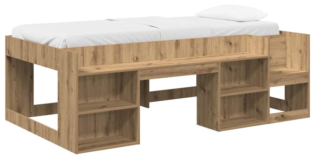 Kinderbettgestell mit Stauraum Artisan-Eiche 90 x 200 cm
