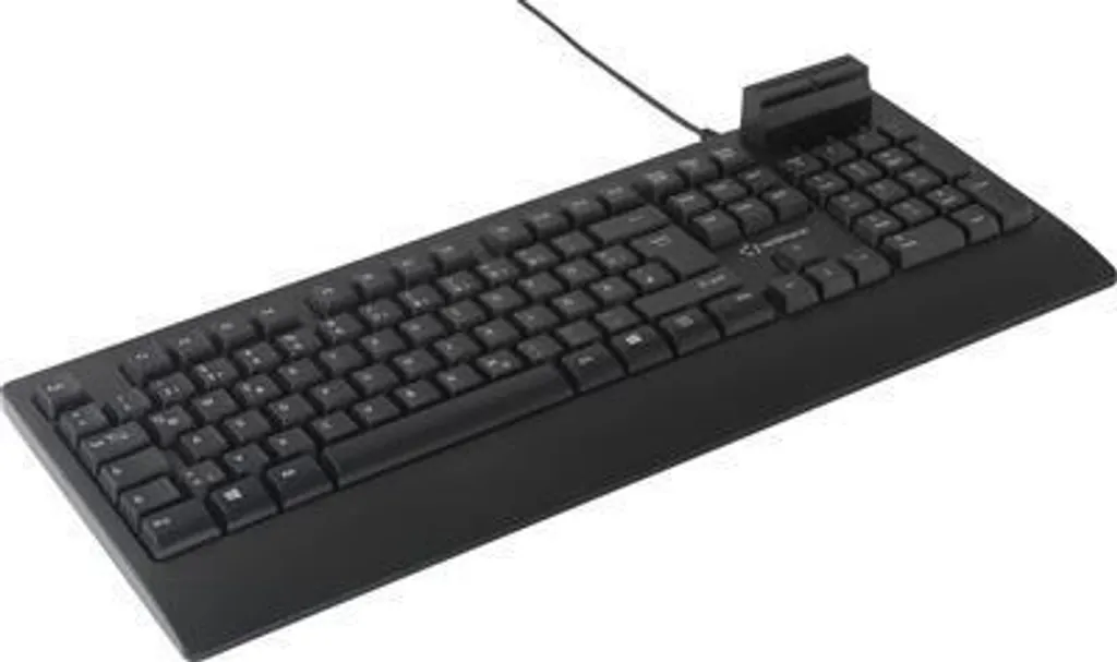 Clavier USB avec Lecteur Carte à Puce Renkforce RF-CKB-200 pour Télétravail