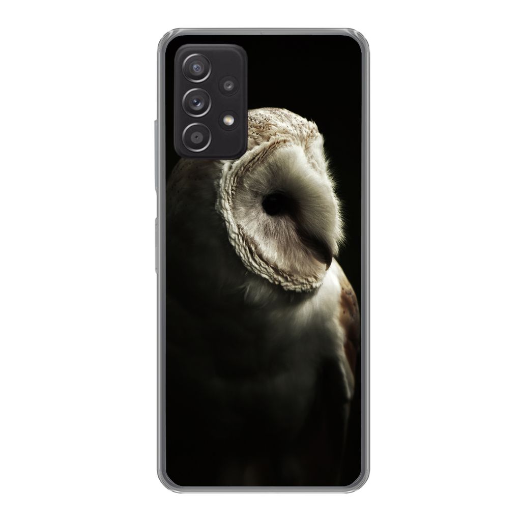 MuchoWow Handyhülle Schutzhülle Hülle für Samsung Galaxy A53 5G Eule - Vogel - Porträt Silikon Softcase Handy Hülle - Schutzabdeckung