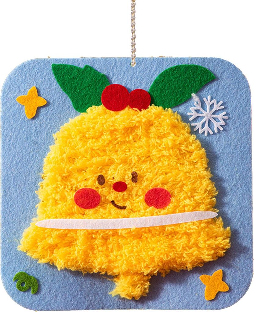 1 Stück Weihnachts-Handarbeitstasche aus DIY-Material, einfach zu bedienendes besticktes Puppenset mit Cartoon-Tiermuster, Näh-Bastelset