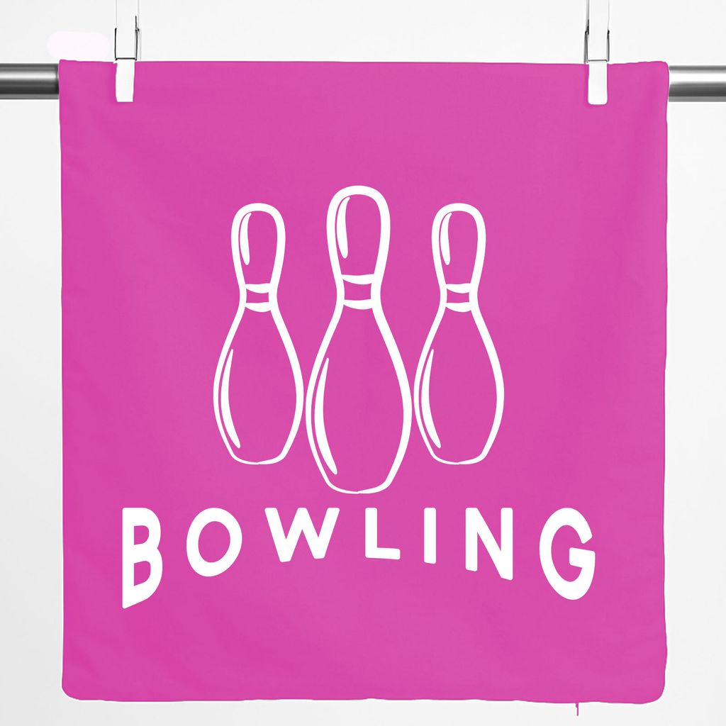 Huuraa Kissenbezug Bowling Pinns 40x40cm Fuchsia Baumwolle Dekokissenbezug Geschenkidee