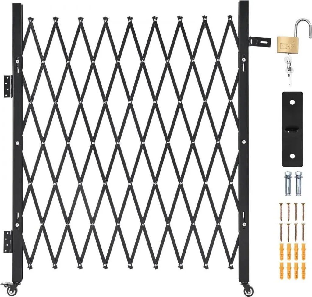 Porte à ciseaux verrouillable 190x131cm pour une sécurité optimale - 9