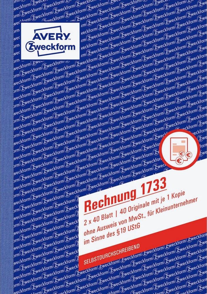 AVERY ZWECKFORM Faktura A5 2x40 BL 1733 662976 Obrázek produktu 