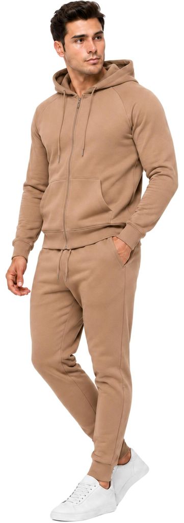 Herren Jogginganzug einfarbig 100% BW 586 Cappuccino XXL Produktbild 