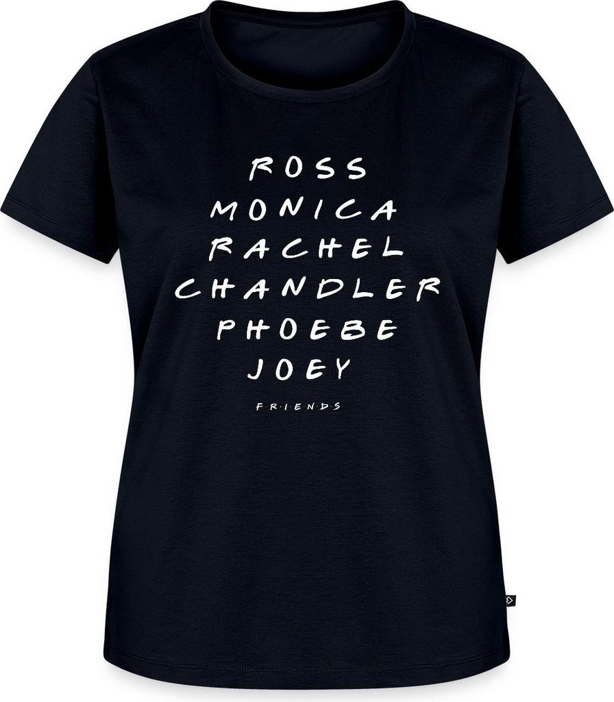 Spreadshirt Friends Ross Monica Rachel Chandler Phoebe Joey Frauen Premium T-Shirt, XL, Navy