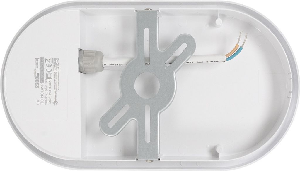 Spectrum LED Außenleuchte Wandlampe Weiß oval IP54 20W Produktbild 13