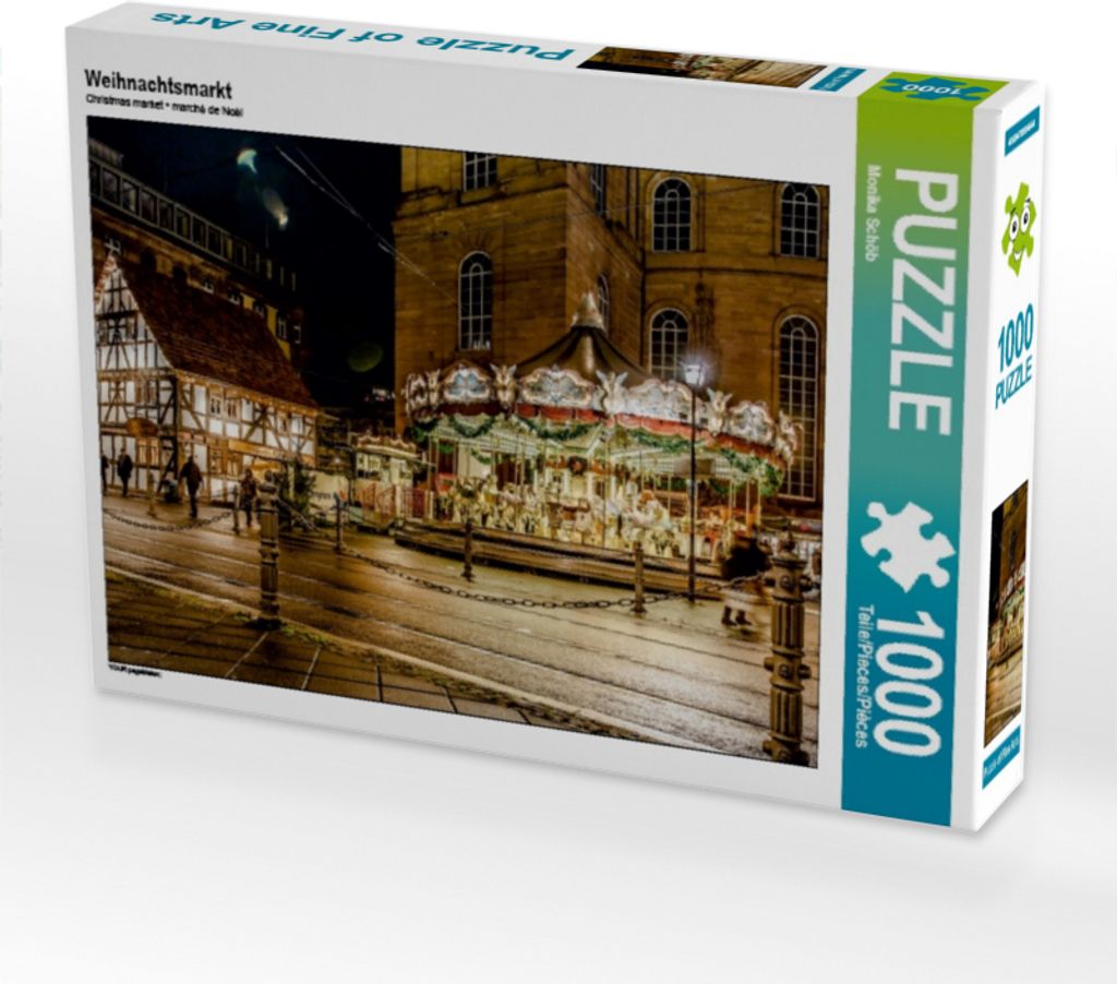 Calvendo Weihnachtsmarkt 1000 Teile Puzzle quer 640x480mm, Produktbild 