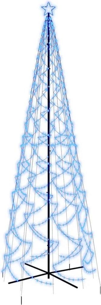 vidaXL LED-Weihnachtsbaum Kegelform Blau 1400 LEDs 160x500 cm