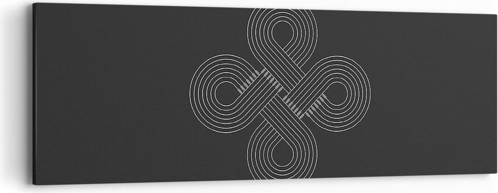 Bild auf Leinwand - Leinwandbild - Einteilig - Symbol Schleife Unendlichkeit - 90x30cm - Wand Bild - Wanddeko - Wandbilder - Leinwanddruck - Bilder...