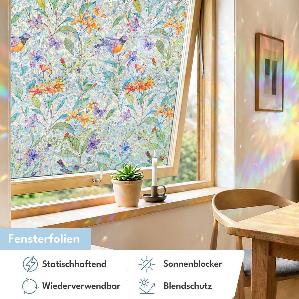 Fensterfolie blickdicht selbsthaftend 44x200cm