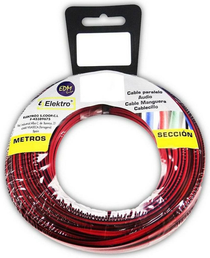 Audiokabel EDM 28040 Schwarz Rot Rot/Schwarz 2 x 0,75 mm 10 m