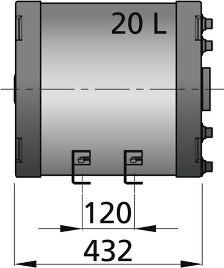 Vetus Warmwasserboiler 20 Liter doppelwandig