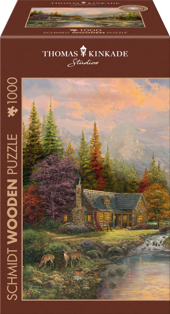 Schmidt Holzpuzzle Berglandschaft mit Bach 1000 Teile Puzzle