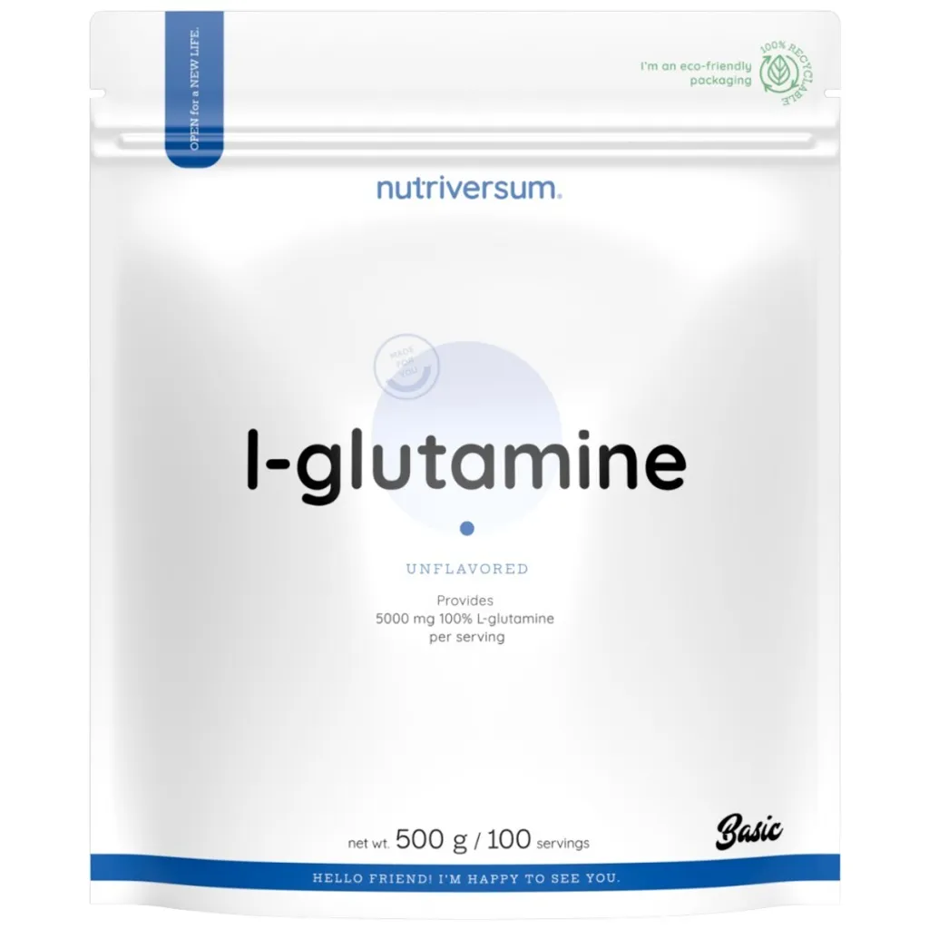 Acides aminés L-Glutamine en poudre Nutriversum pour sportifs assidus