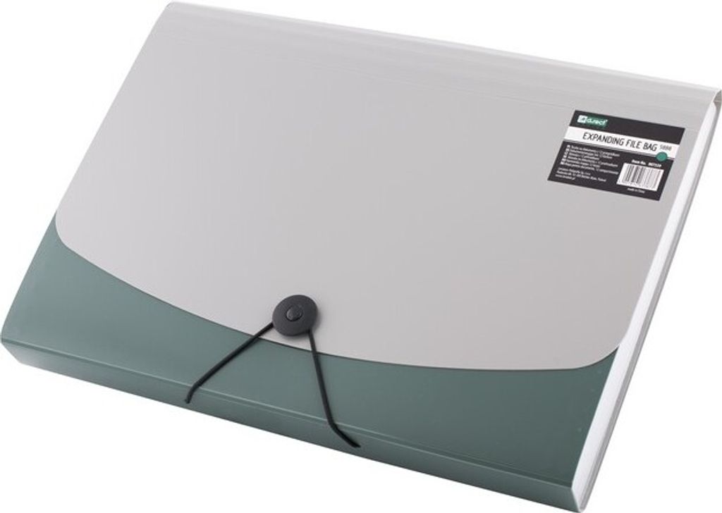 D.RECT 5888 Fächermappe , Dokumenten Organizer , Ordnermappe mit Fächern , Dokumentenmappe 12 Fächer A4 - Grün, 7539