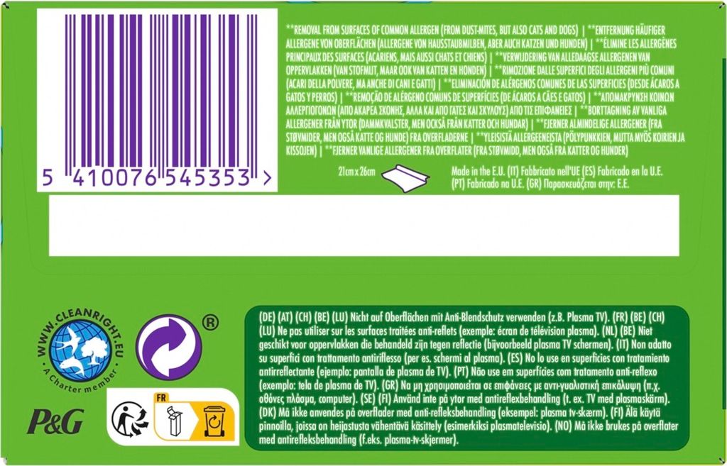 Swiffer Trocken Wischtücher Nachfüllpackung 18er Produktbild 14