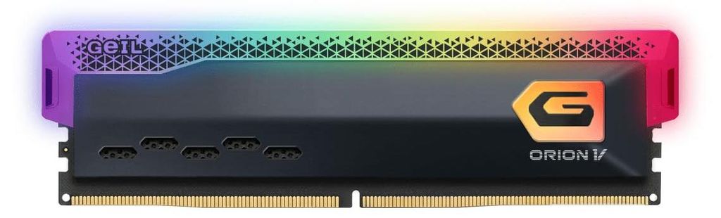 GeIL 16 GB DDR5 Orion V RGB 288-Pin-DIMM-RAM 6400 MHz CL42 Grau GAVSG516GB6400C42ASC
