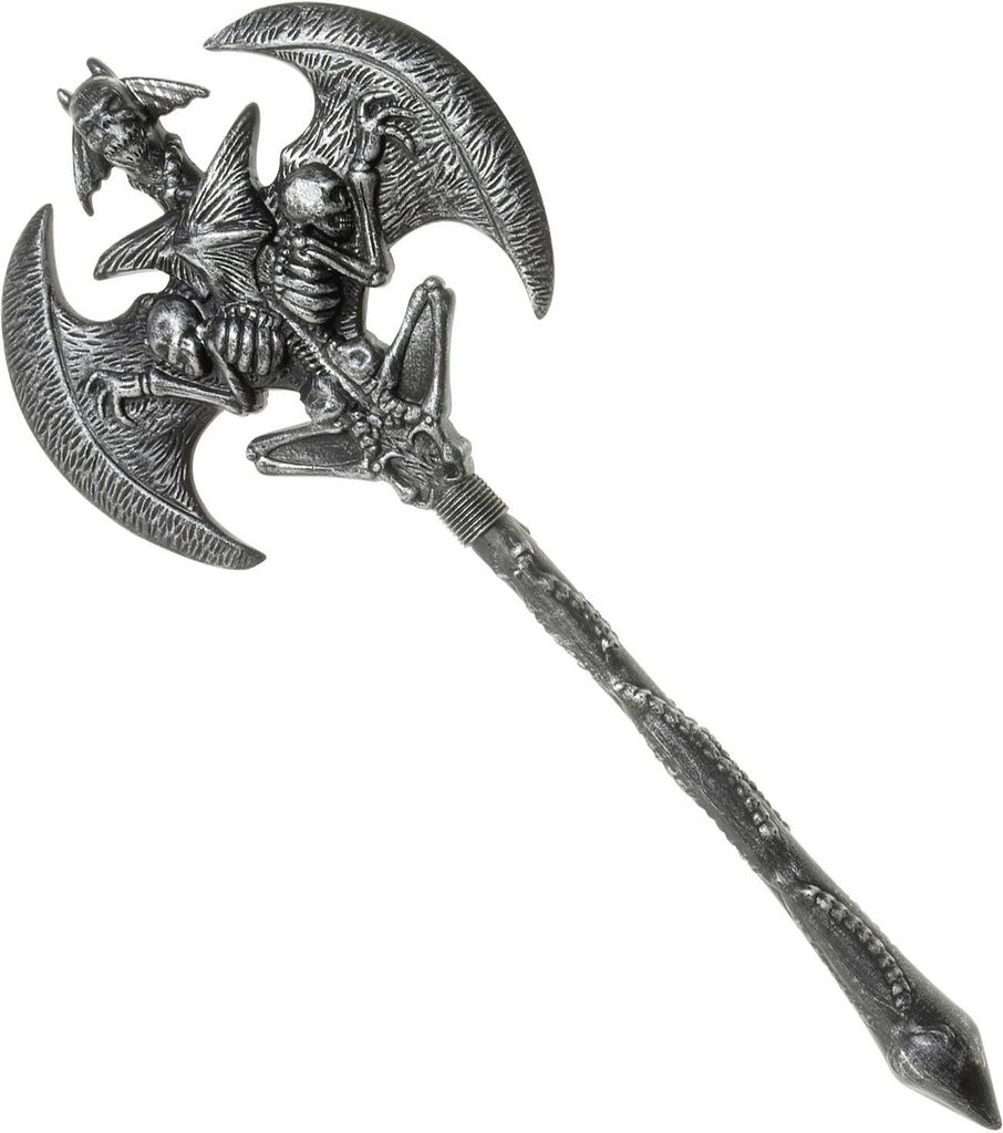 Doppelaxt Schwarz 54 cm Krieger