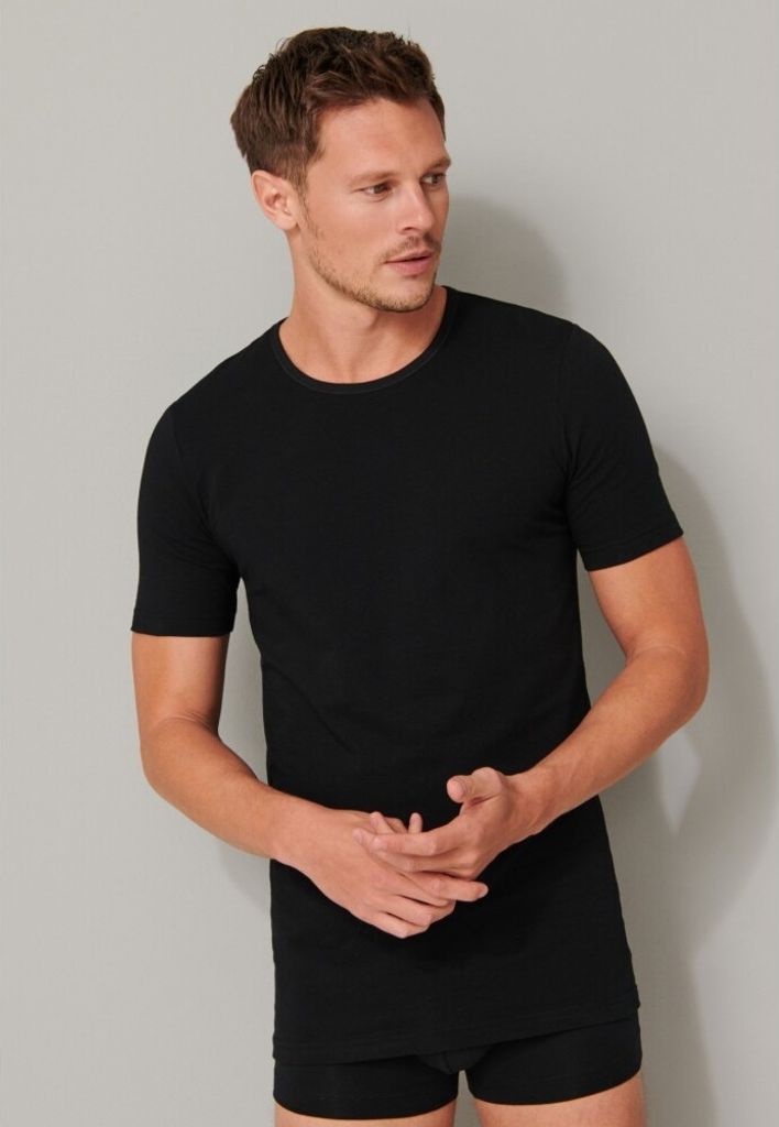 Schiesser Herren 2PACK T-shirt schwarz 5  PAK Produktbild 11