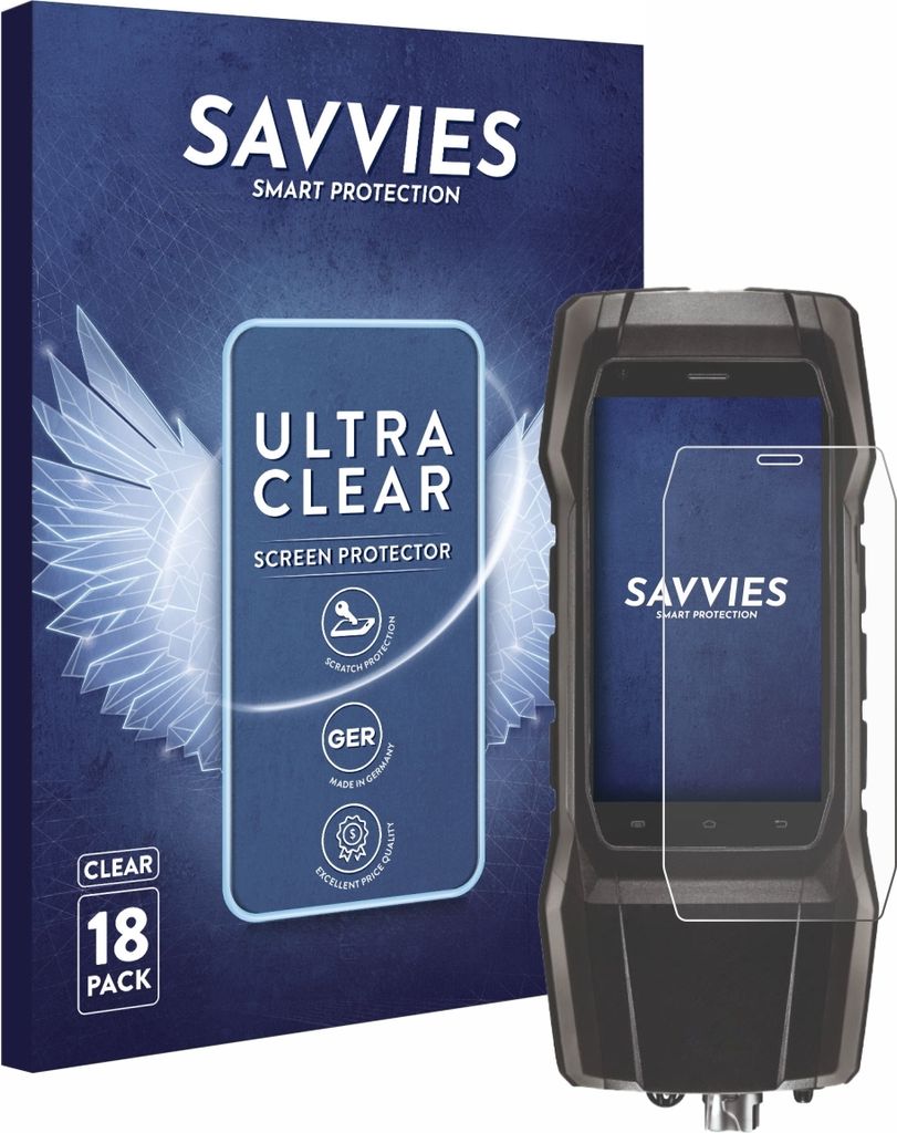 18x Für Testo 300 Schutzfolie Savvies Displayschutz Display Schutz Folie Klar Transparent