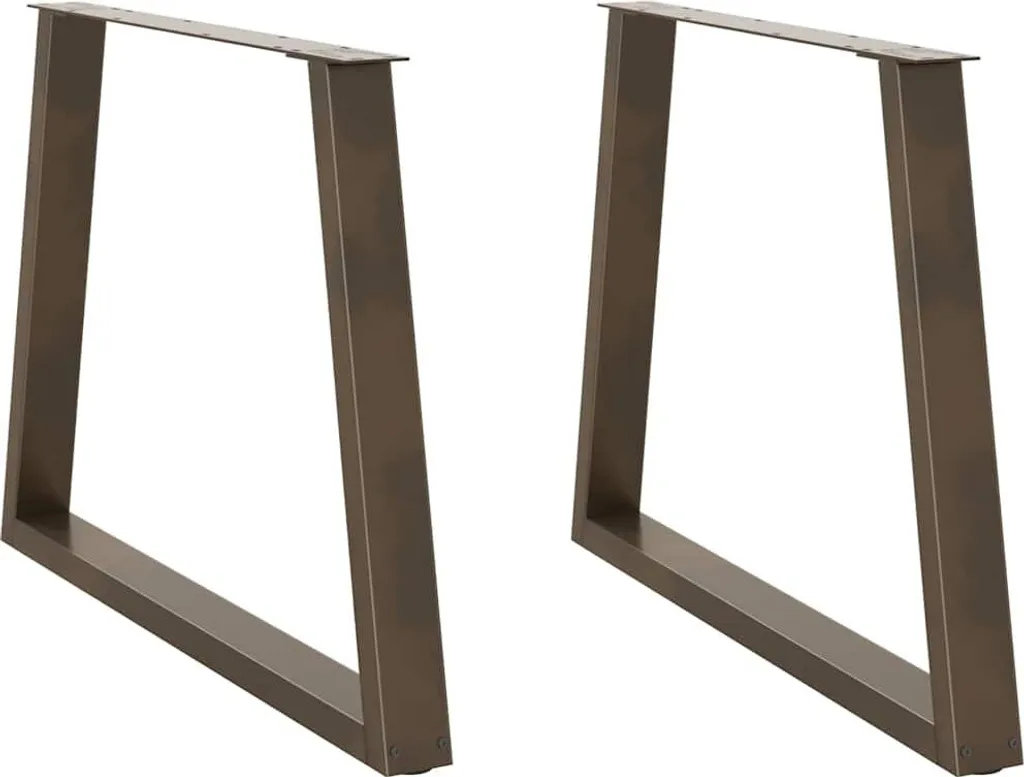 vidaXL Gambe del tavolo da pranzo a forma di V 2 pezzi in acciaio naturale 90x(72-73,3) cm acciaio - 8