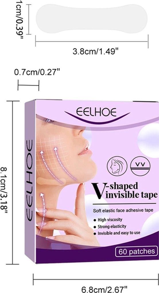 120 Stück Face Lift Patch V Gesicht Atmungsaktiv Unsichtbar Produktbild 7