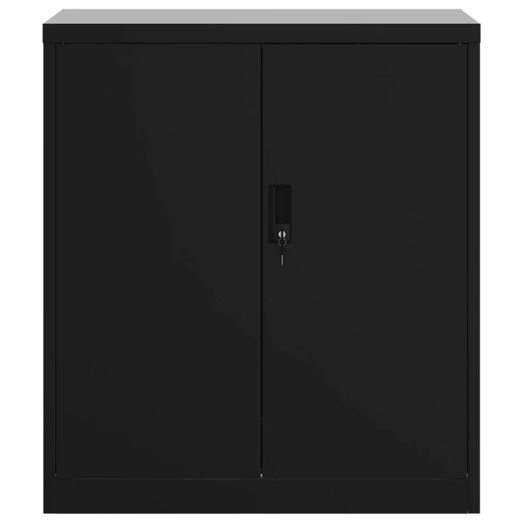 "2026 Aktion" Aktenschrank Schwarz 79x40x90 cm Stahl - DEMöbel5765186