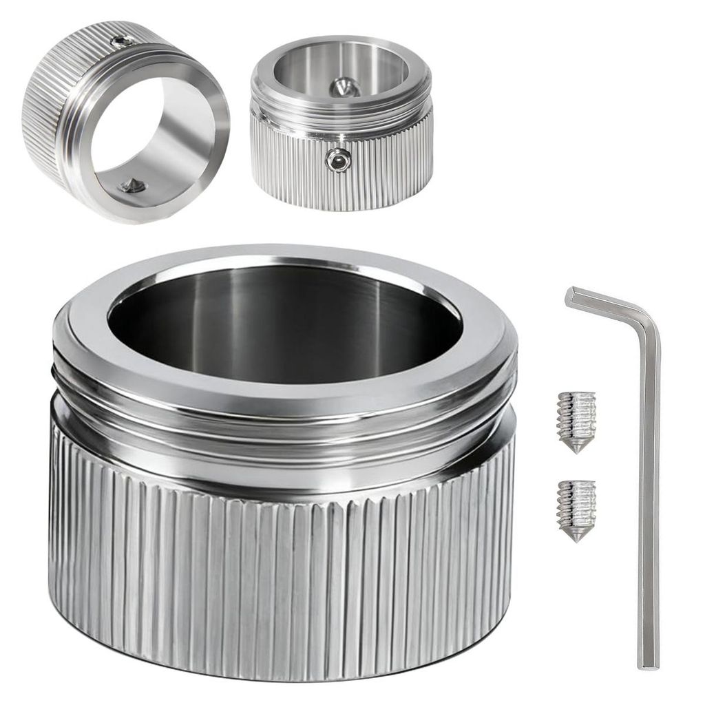 3pcs 304 Edelstahl Heizungsventil adapter, Heizkörperventil Thermostatkopf mit den Streifen, M30*15 Schnittstelle Adapter auf