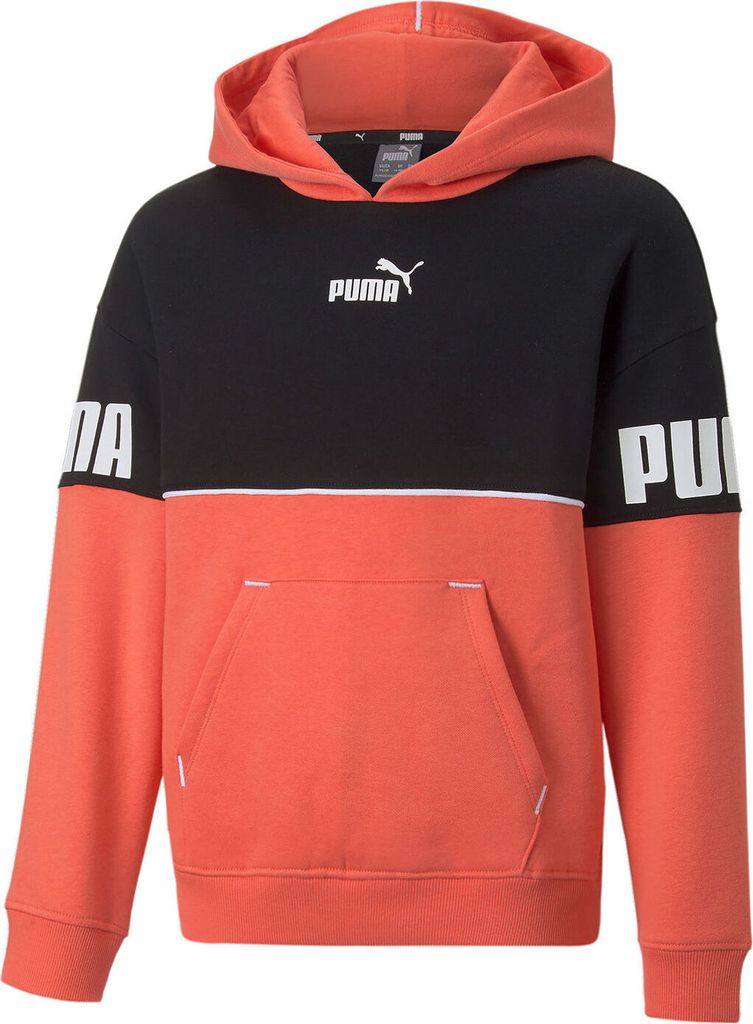 PUMA Power Colorblock Fleece-Hoodie Mädchen salmon 140