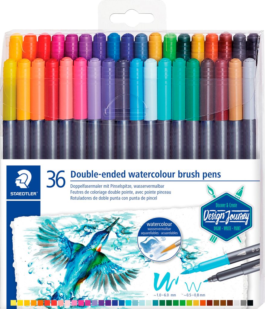 STAEDTLER Fasermaler Doppelspitze wasserverm.36ST Produktbild 