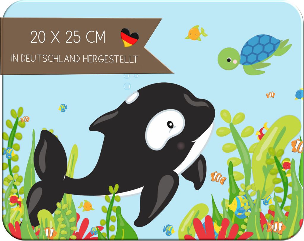 Kinder Frühstücksbrettchen Fische , Brettchen Kunststoff, 20x25 cm