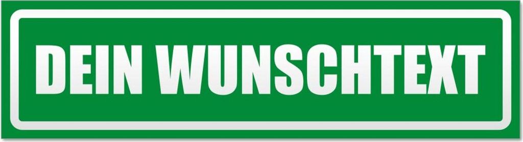 Dein Wunschtext invertiert Magnetschild Schild magnetisch