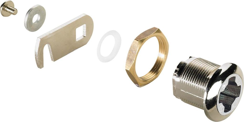 HETTICH PRESTIGE 2000 Zylinder-Riegelschloss Dornmaß 15 mm, Stahl vernickelt