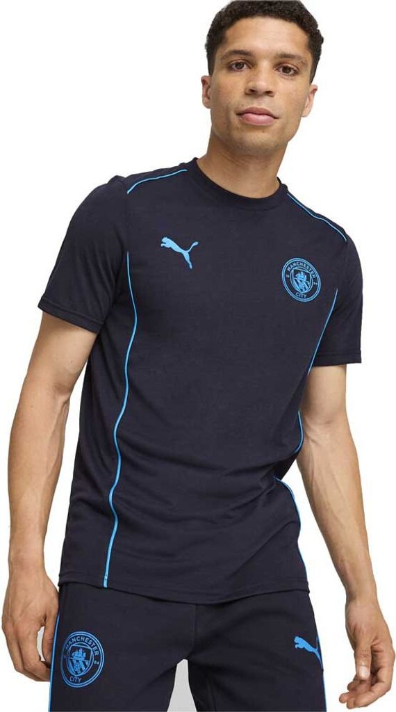 Puma Manchester City Fc Casuals Kurzarm-t-shirt Blau XS Blau XS