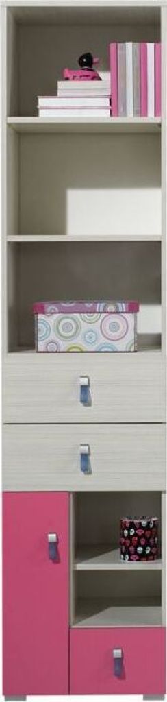 Schrank Kinderzimmer Rosa / Weiß 190x45x40 cm