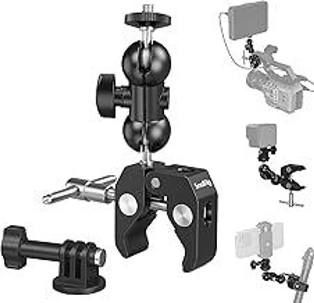 Supporto Fotocamera SmallRig 1138B: Mini Magic Arm 360° con Super Clamp