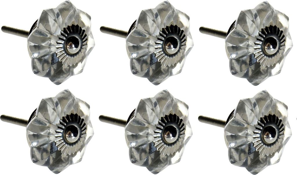 Nicola Spring Glasschrankknöpfe – Stern – 6er-Pack