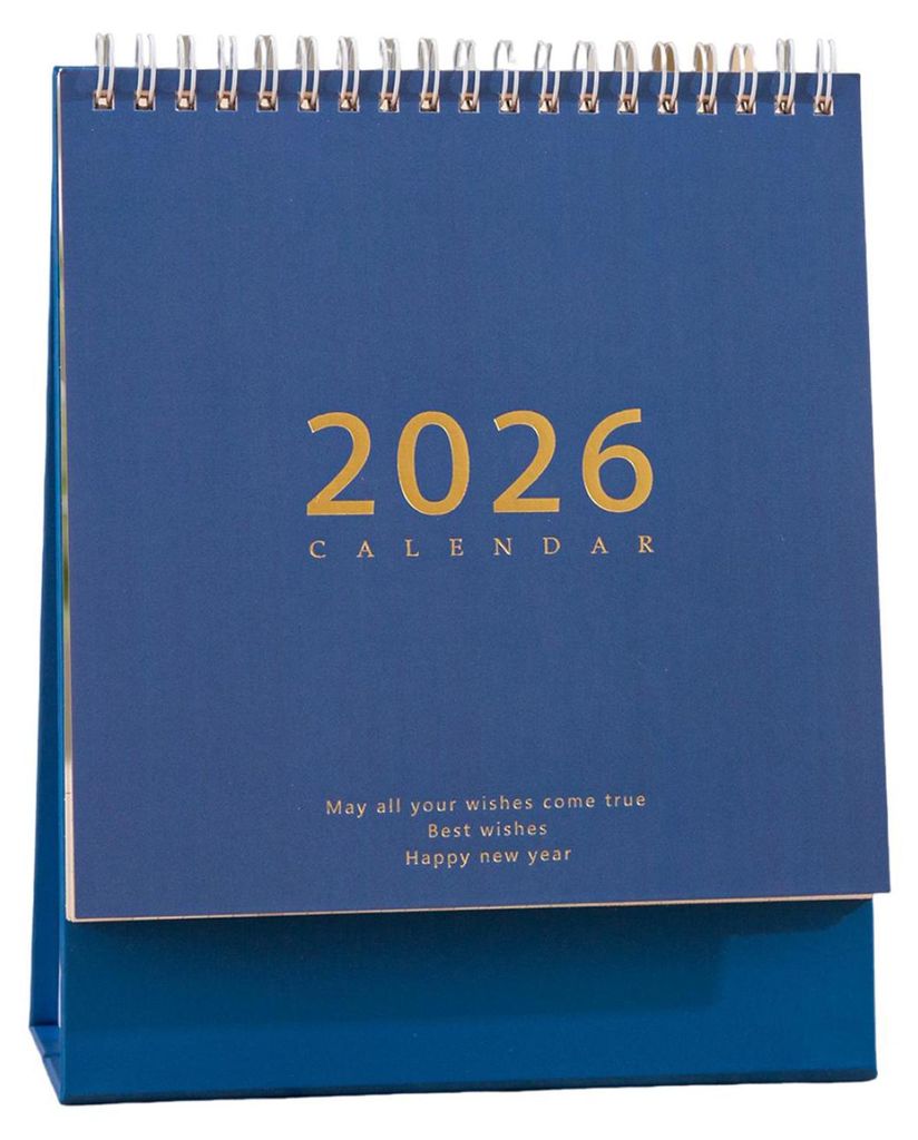 Tischkalender 2026 im Retro-Stil, dickes Papier, Zeitmanagement-Planer, Homeoffice, Schule, Tagesplaner