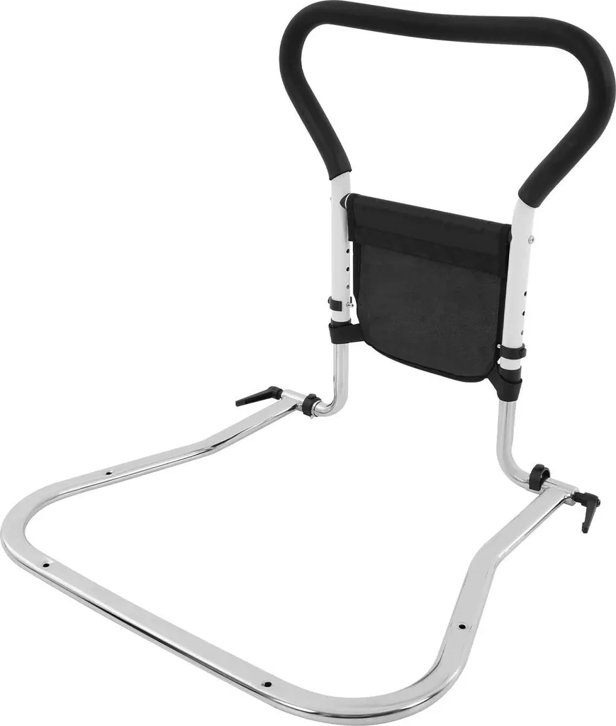 Barrière de lit pour seniors facilitant le lever et l'assise noir
