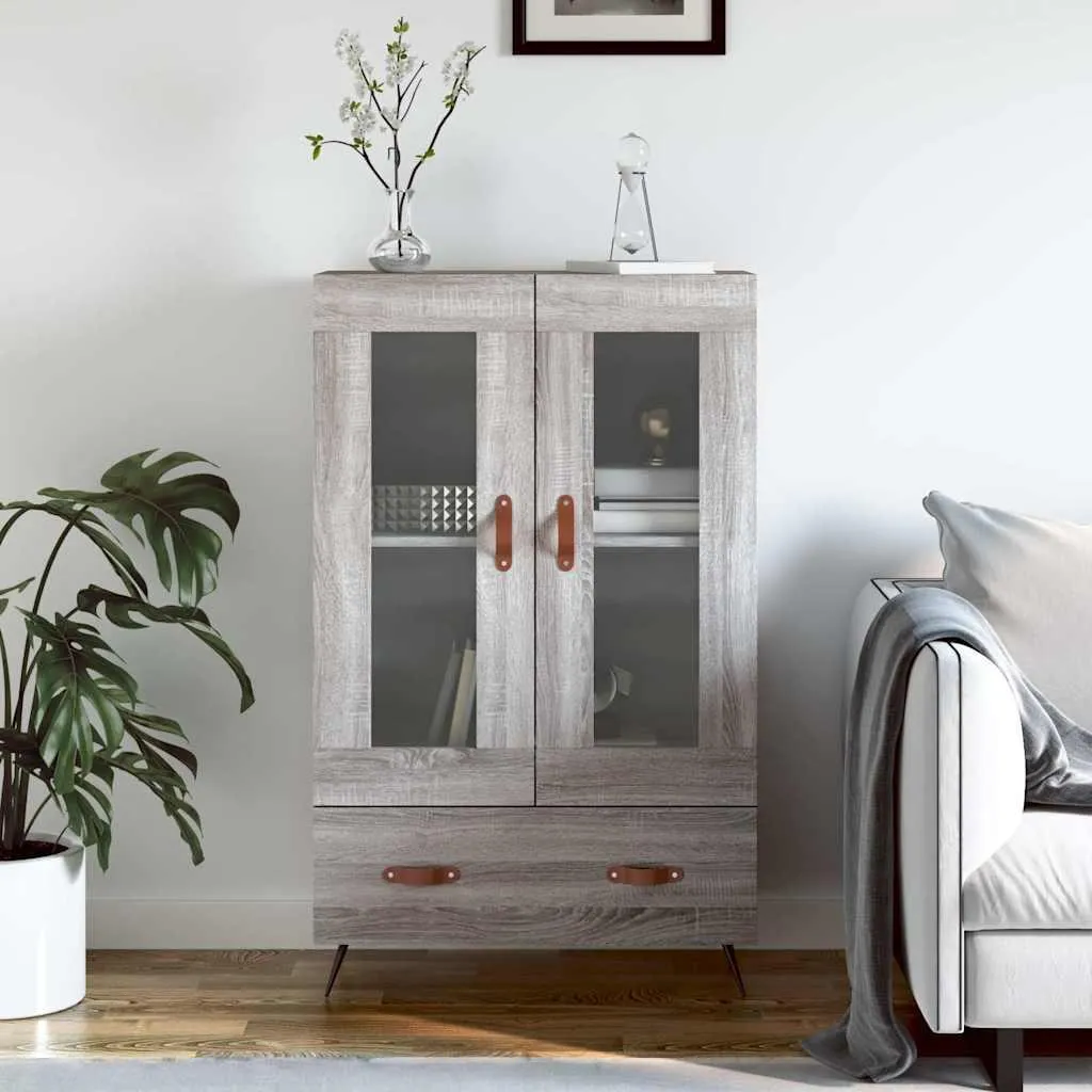 vidaXL Credenza Grigio Sonoma 69,5x31x115 cm Materiale a base di legno