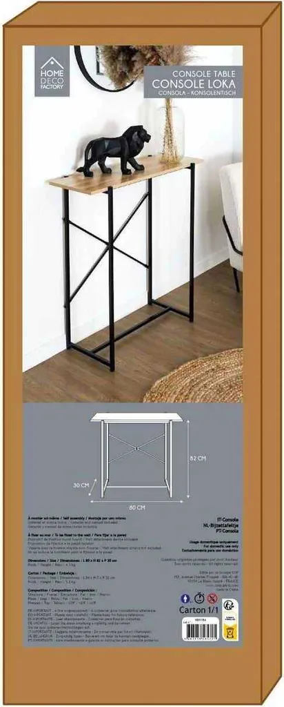Table console d'entrée Loka H82 cm moderne avec structure robuste - 6