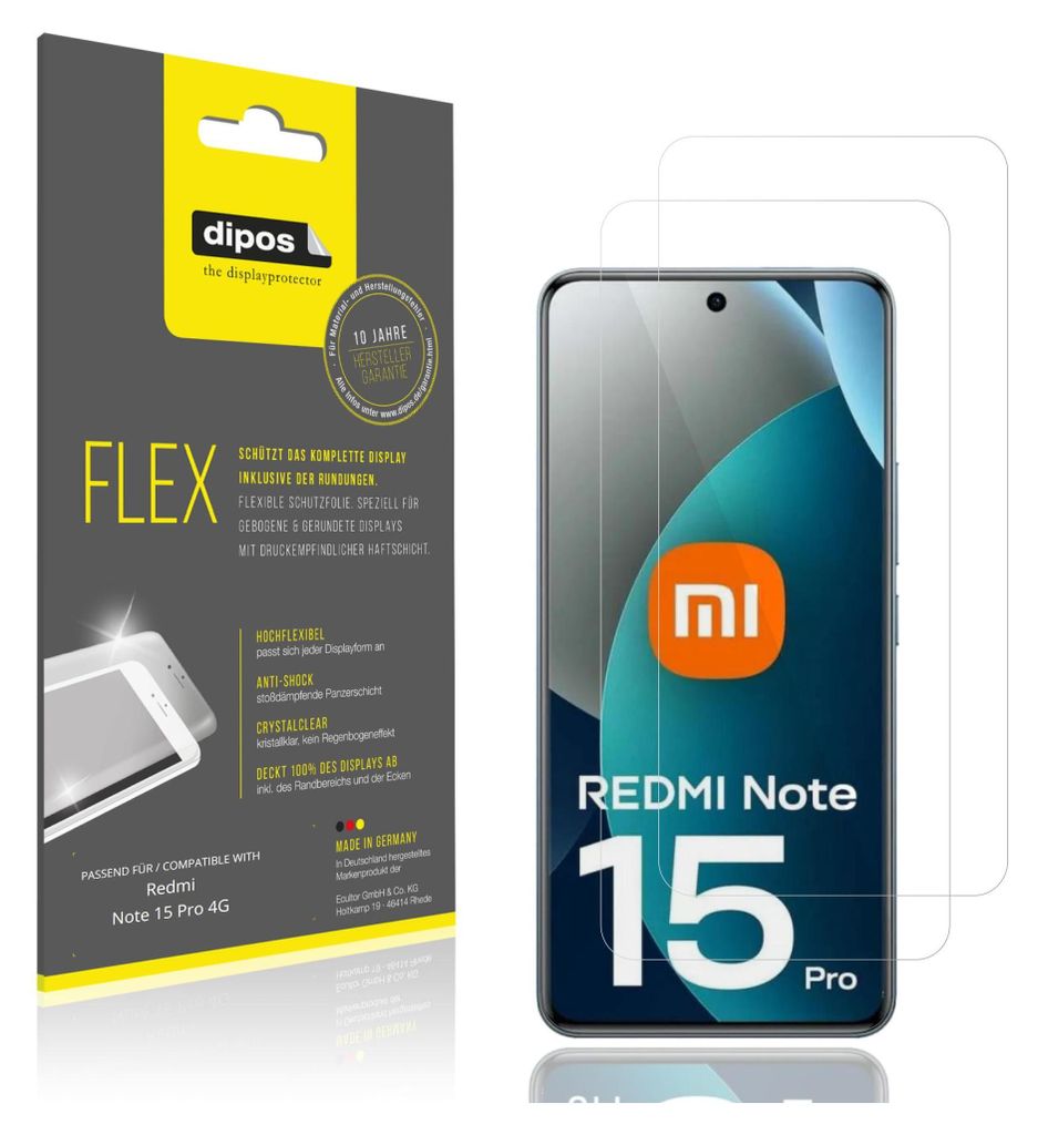 2x Pellicola protettiva per Redmi Note 15 Pro 4G, Immagine del prodotto 