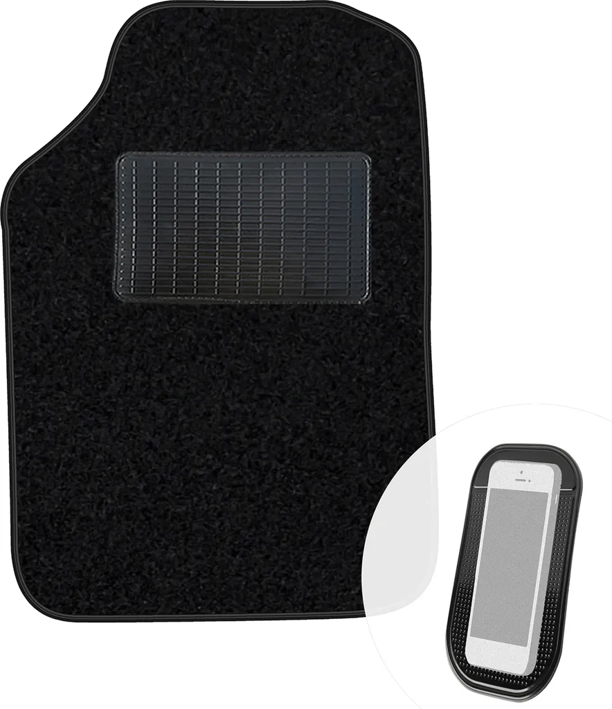 Tappetino Guida Skoda Roomster 2006-2015 Velours Nero - Alta Qualità