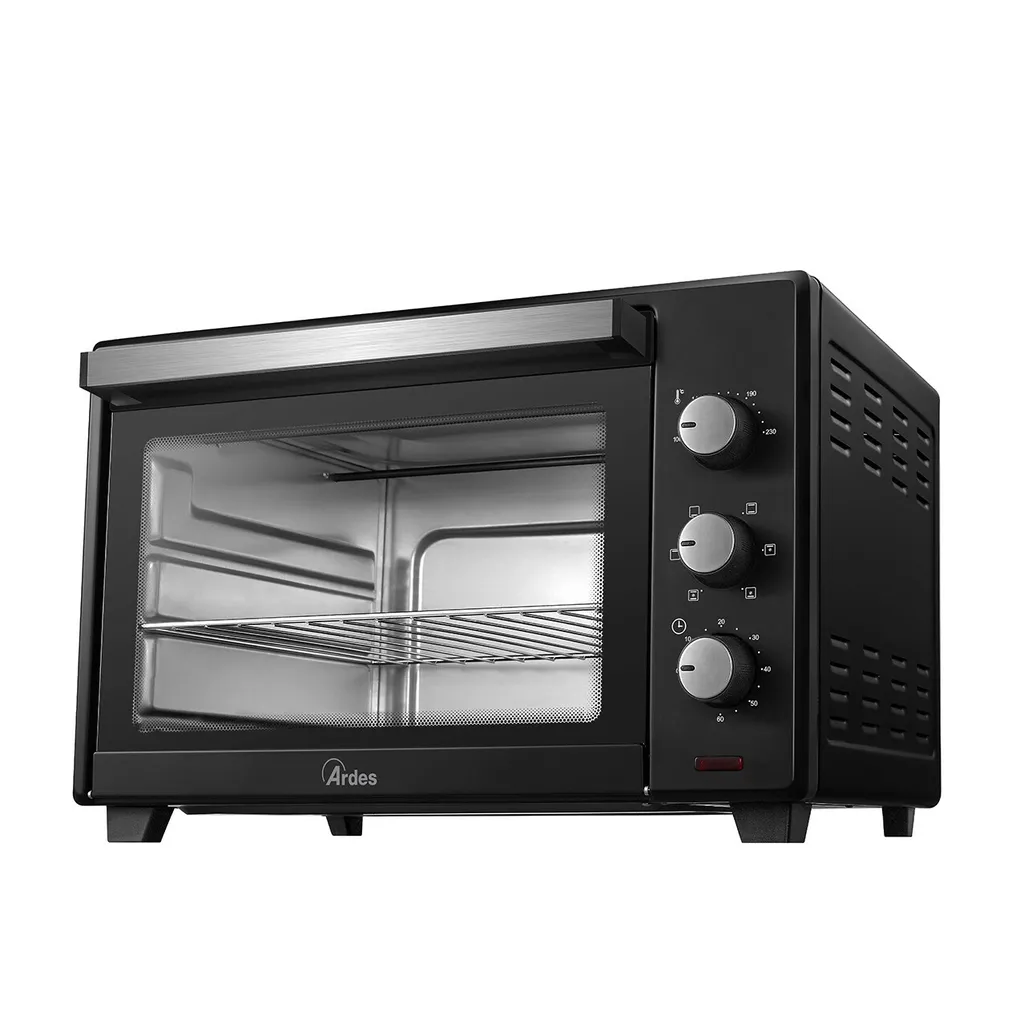 Cuisinez Uniformément avec le Four Ardes 38L à Chaleur Ventilée Noir