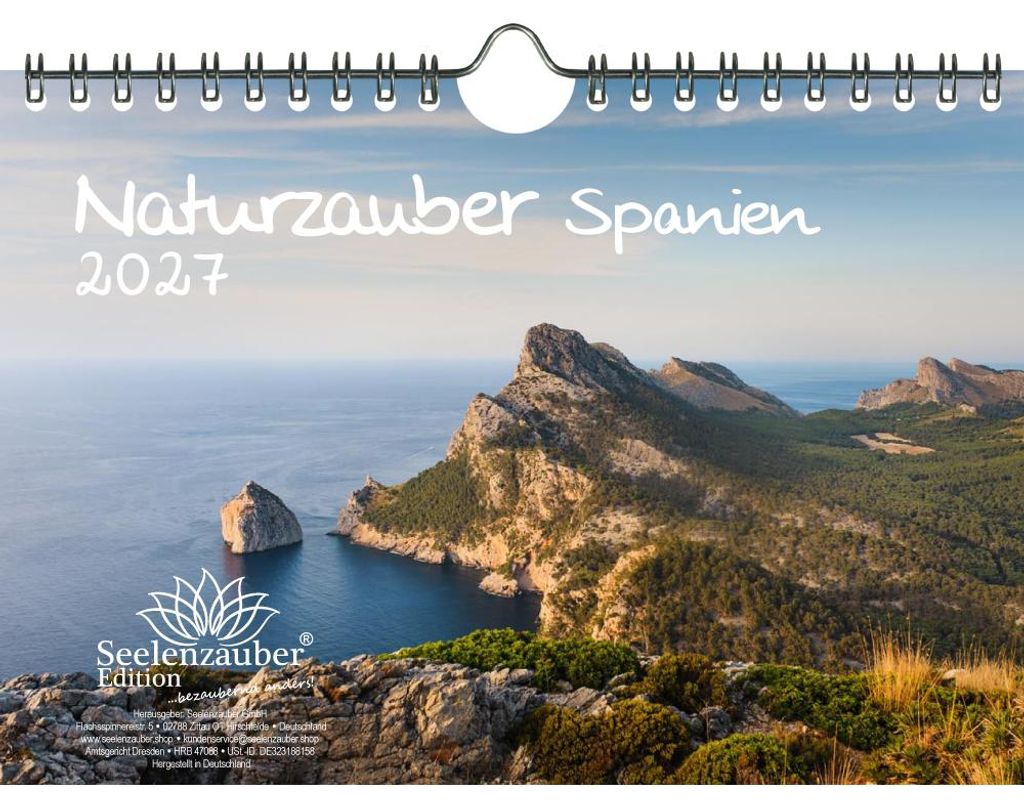 Naturzauber Spanien DIN A5 Kalender für 2027 Landschaft Natur Urlaub Mediterran - Seelenzauber