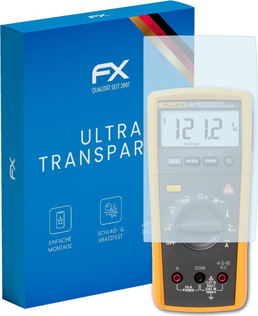 atFoliX FX-Clear 2x Schutzfolie kompatibel mit Fluke 233 Displayschutzfolie