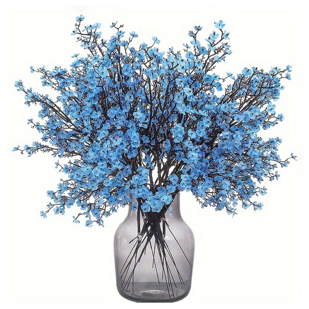 Künstliches Schleierkraut, 5 Zweige, realistische Seidenblume, Dekoration für Zuhause, Büro, Hochzeit, Party, drinnen und draußen