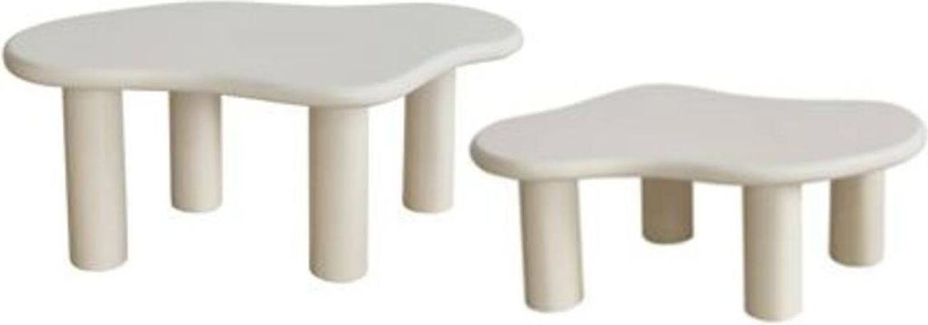 2er-set couchtisch olao elfenbein 100x60cm - Atmosphera créateur d'intérieur