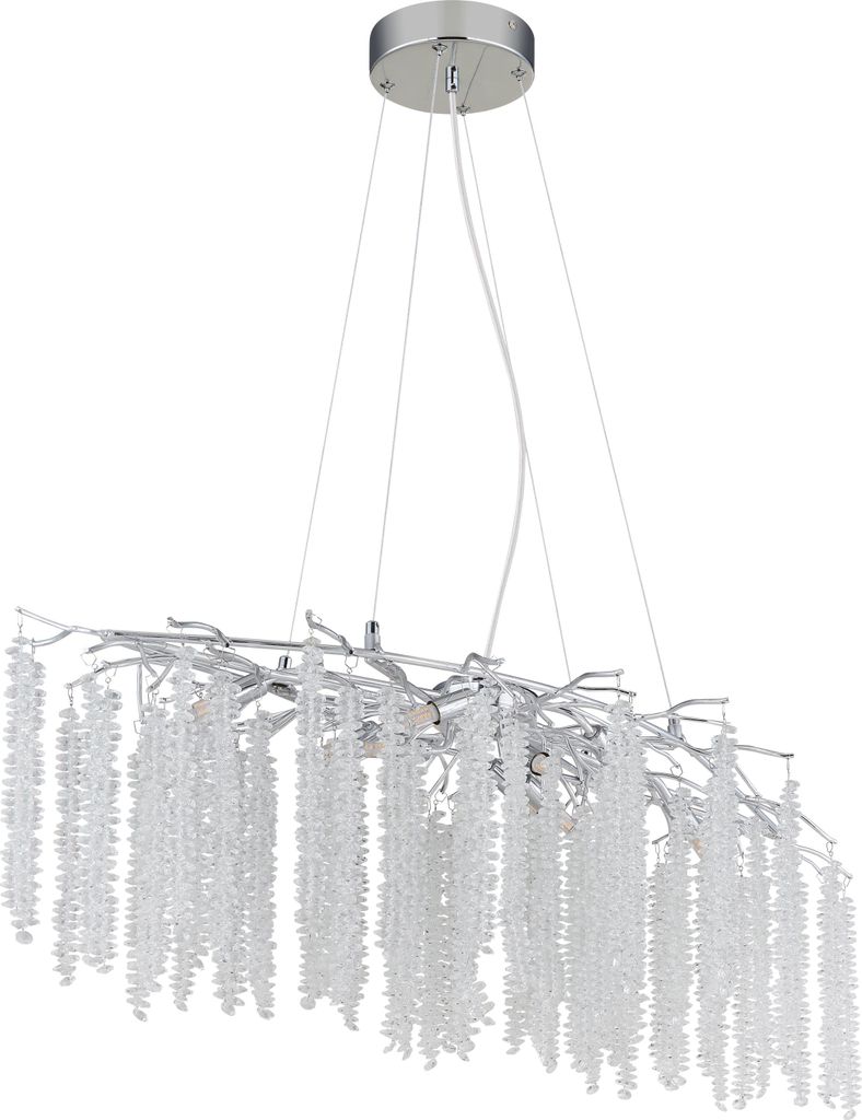 GLOBO Lighting Kronleuchter LAVERNE LBH 100x40x120 cm chrom Luster