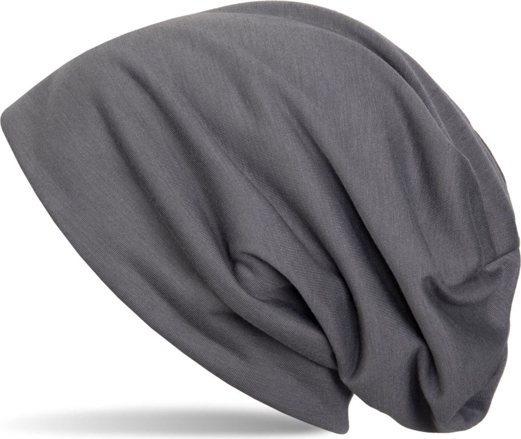styleBREAKER Uni Slouch Beanie Mütze One Size | Weicher Baumwollmix & Elastisch | Leichte Longbeanie für Sommer & Übergang | Atmungsaktiv & Einf...